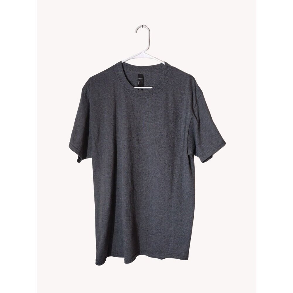 Hanes Beefy Shirt Mens Large Short Sleeve Gray Casual